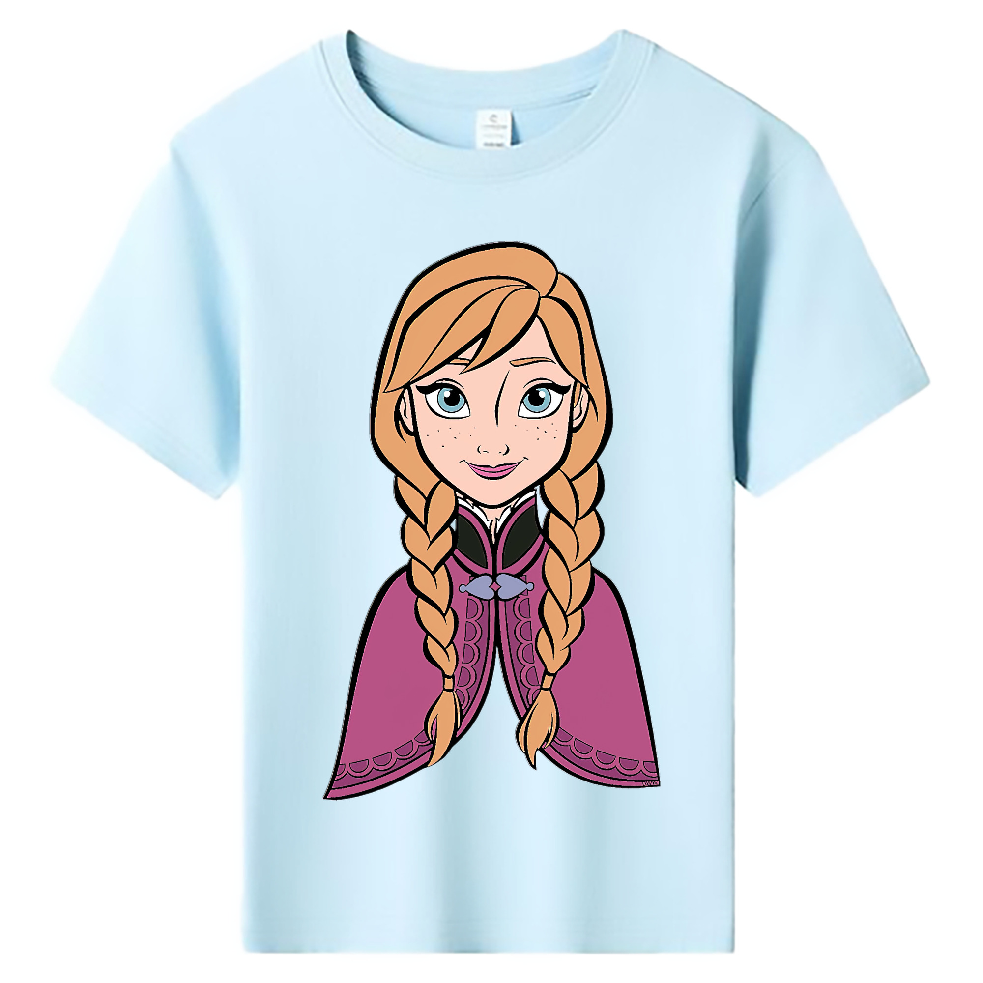 （画像用） アナと雪の女王 アンナ エルサ Frozen Anna Elsa 綿100％キッズTシャツ（フロントプリント）